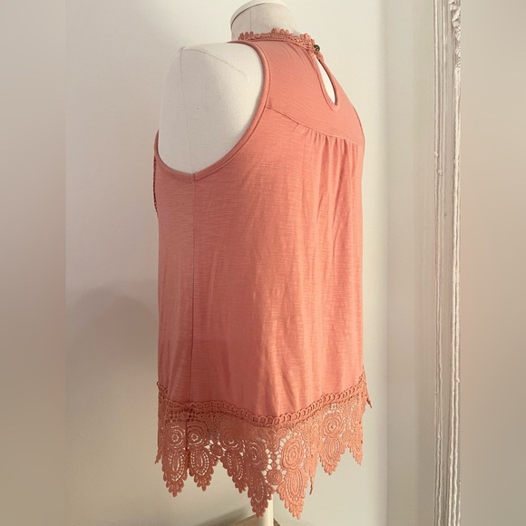 No Boundaries Women’s Lace Coral Tank Top Sleeveless | Size M (7-9) - Picture 6 of 6